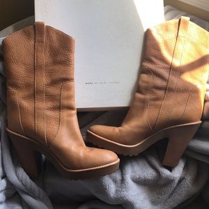 Mark Jacobs camel mid calf boots